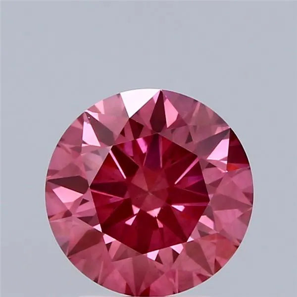 2.07ct Round Lab Grown Diamond (Colour Fancy Vivid Pink, Clarity SI1, Cut EX, IGI Certified)