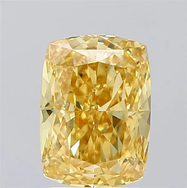 2.50ct Cushion modified Lab Grown Diamond (Colour Fancy Intense Yellow, Clarity VS1, IGI Certified)