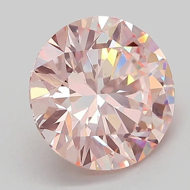 2.50ct Round Lab Grown Diamond (Colour Fancy Intense Pink, Clarity VS1, Cut EX, IGI Certified)