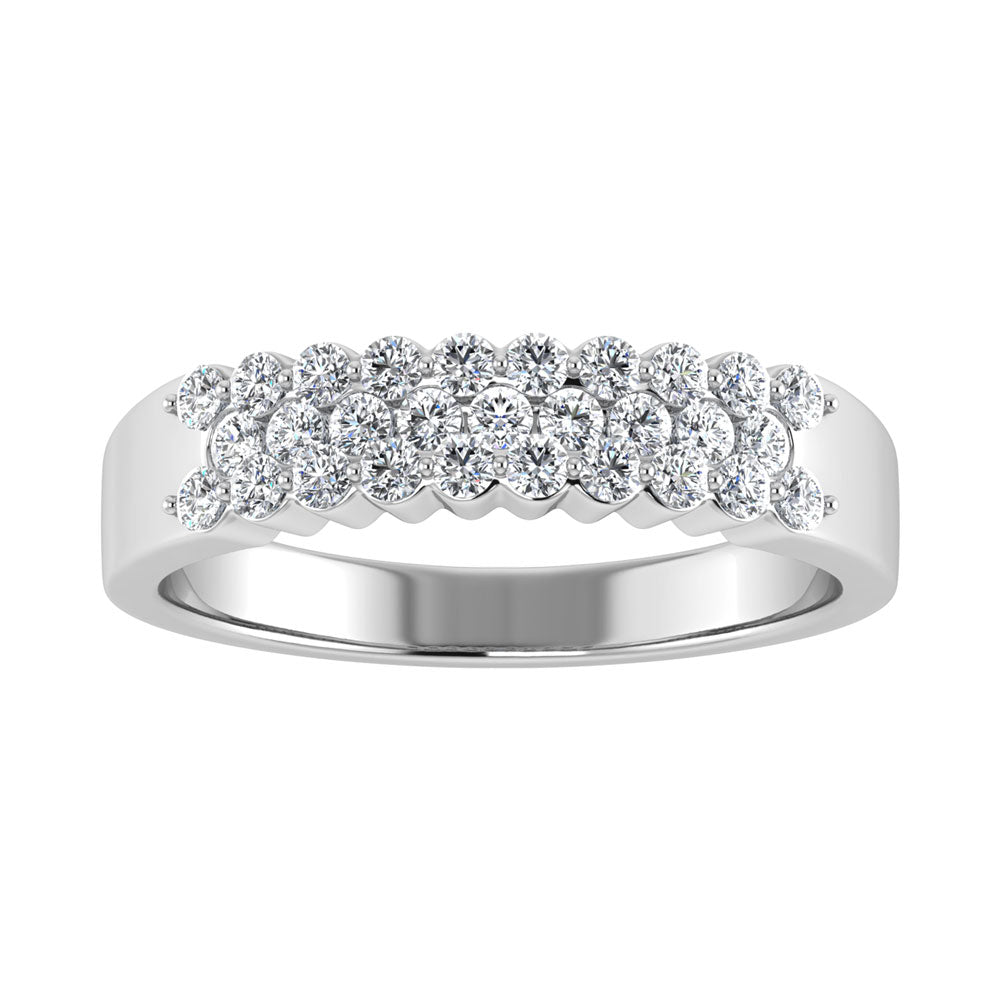 Diamante 1/2 Ct.Tw. Banda de moda en oro blanco de 14 quilates