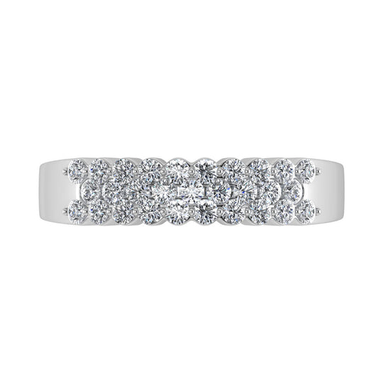 Diamante 1/2 Ct.Tw. Banda de moda en oro blanco de 14 quilates