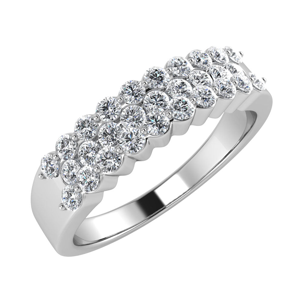 Diamante 1/2 Ct.Tw. Banda de moda en oro blanco de 14 quilates