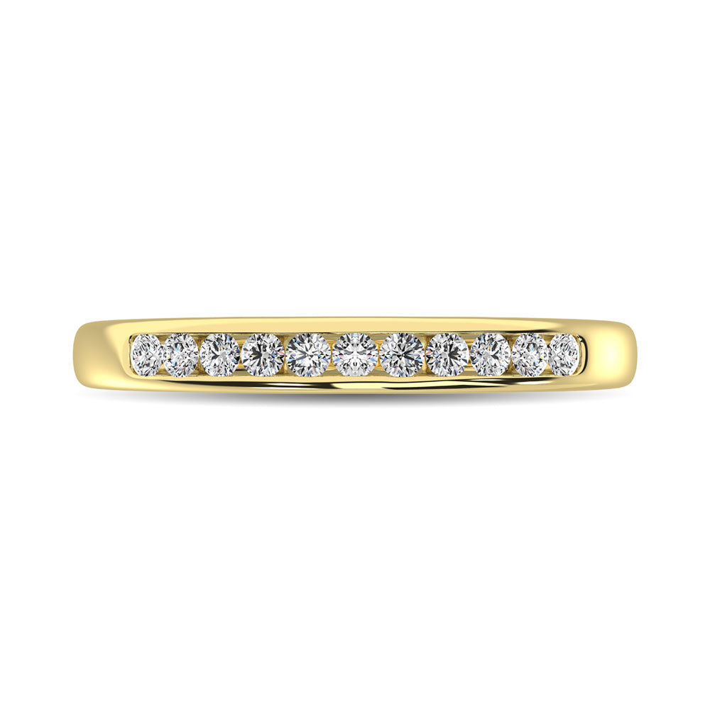 Oro amarillo de 10 quilates de 1/5 qt.Tw. Alianza de aniversario de diamantes