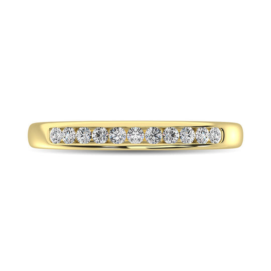 Oro amarillo de 10 quilates de 1/5 qt.Tw. Alianza de aniversario de diamantes
