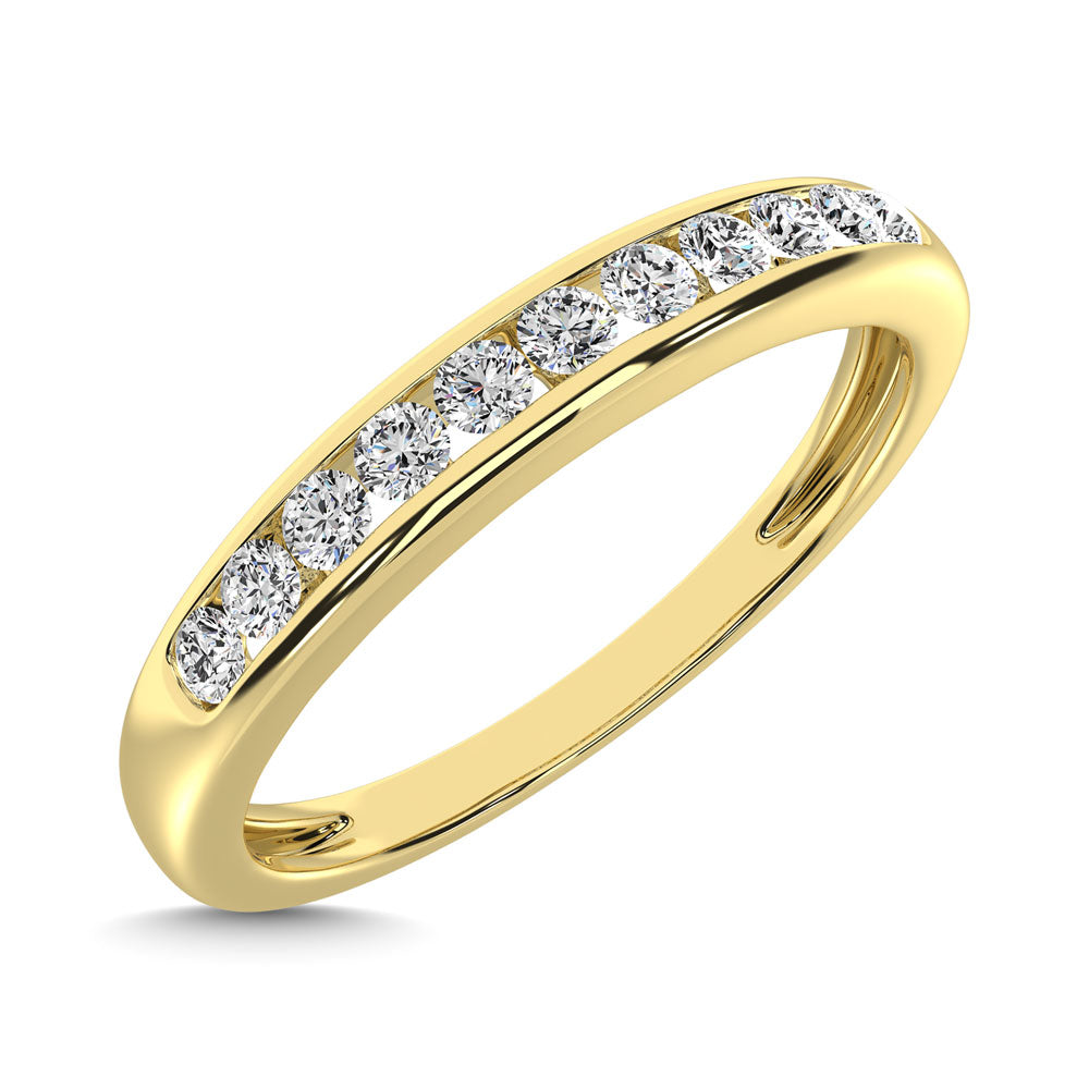 Oro amarillo de 10 quilates de 1/5 qt.Tw. Alianza de aniversario de diamantes