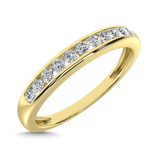 Oro amarillo de 10 quilates de 1/5 qt.Tw. Alianza de aniversario de diamantes