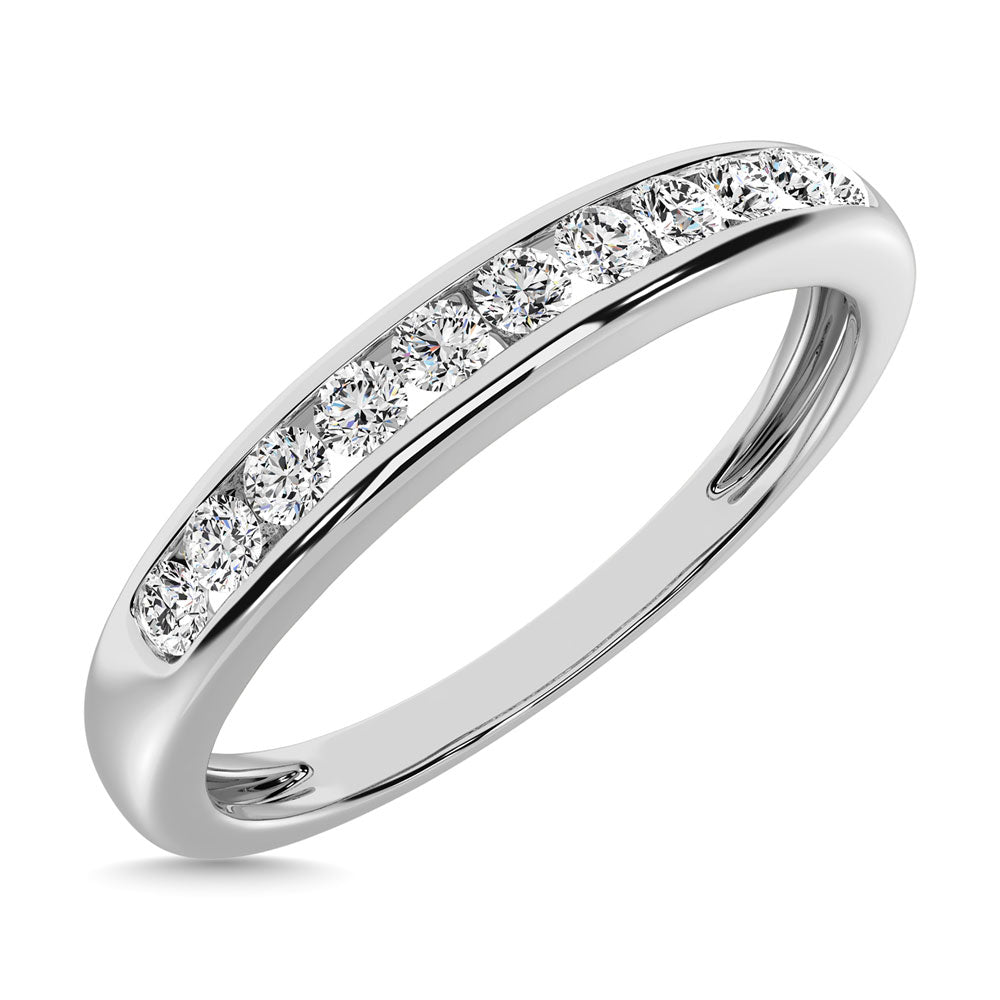 10K White Gold 1/4 ct. Diamond Anniversary Band