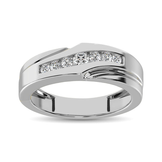 10K White Gold 1/4 ct. Tw. Men's Diamond Band