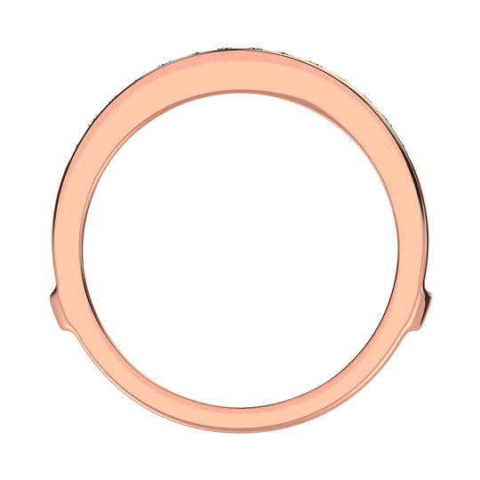 Diamante 1/3 Ct.Tw. Anillo protector en oro rosa de 10 quilates