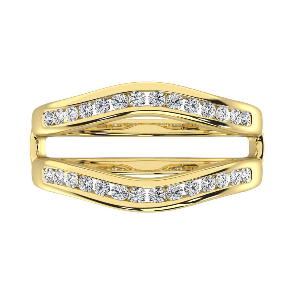 Diamante 1/3 Ct.Tw. Anillo protector en oro amarillo de 10 quilates