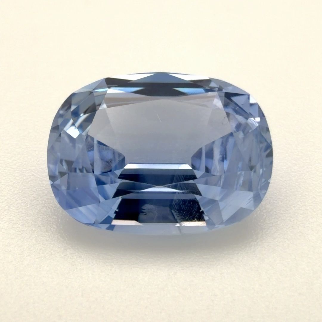 3.36ct Cushion Natural Sapphire (Colour Blue, Clarity Eye Clean, Cut Faceted)
