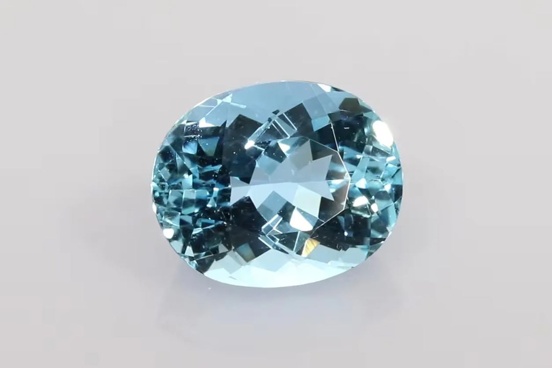 3.64ct Oval Natural Aquamarine (Colour Blue, Clarity Eye Clean, Cut Faceted)