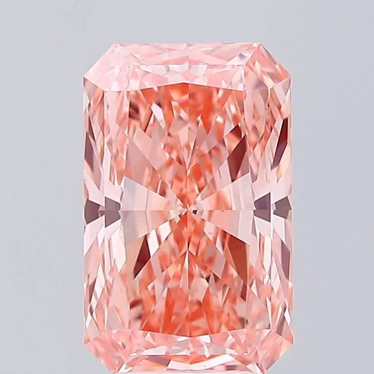 5.09ct Radiant Lab Grown Diamond (Colour Fancy Vivid Orange Pink, Clarity VS1, IGI Certified)