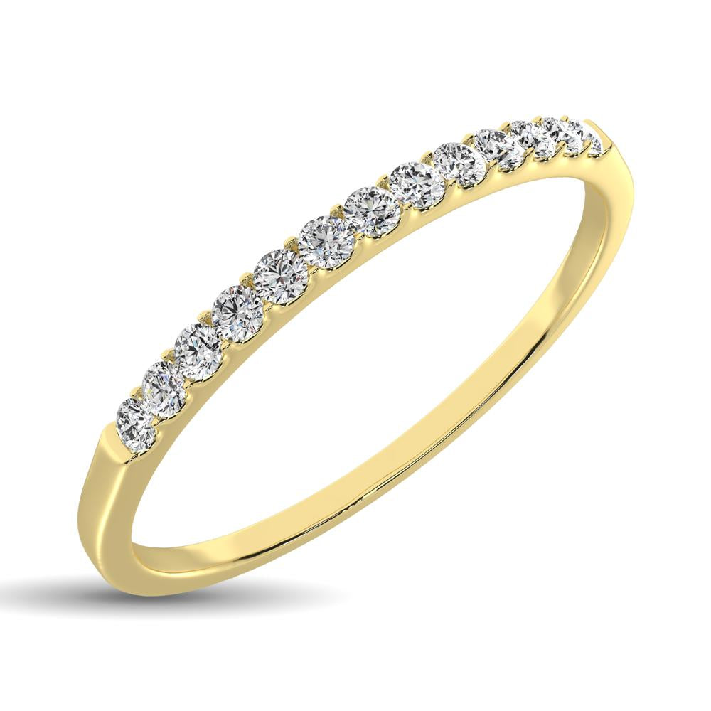 14K Yellow Gold 1/6 Carat Total Diamond Ladies' Machine Cut Band