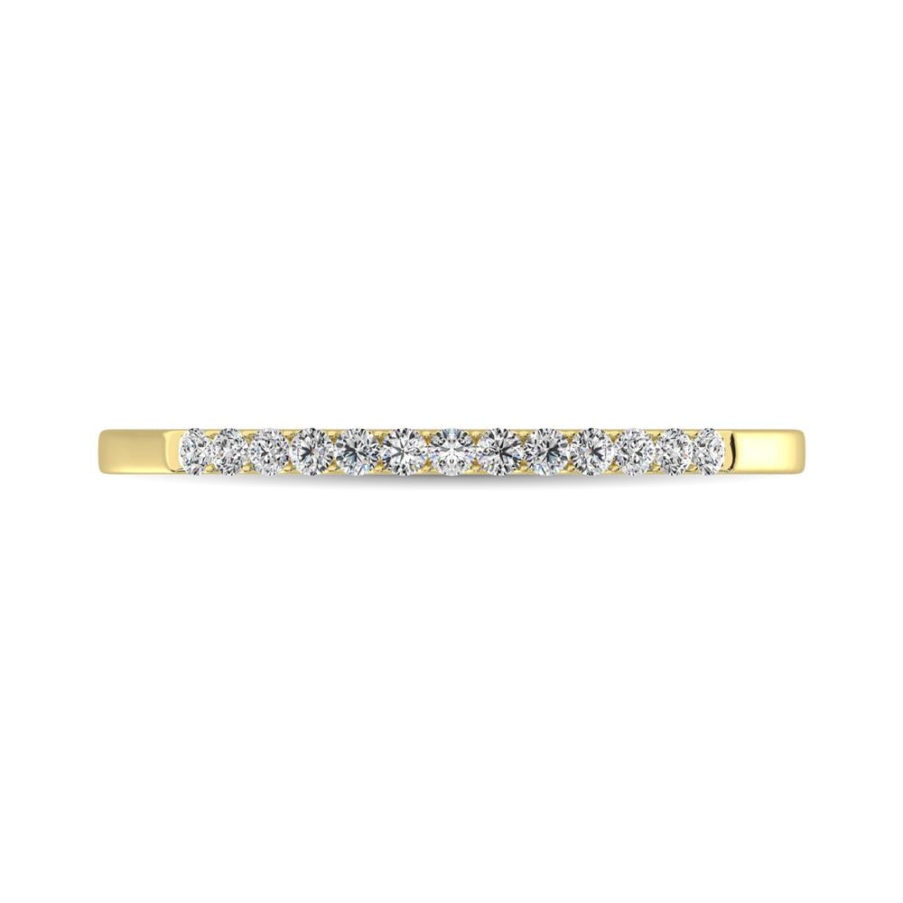 14K Yellow Gold 1/6 Carat Total Diamond Ladies' Machine Cut Band