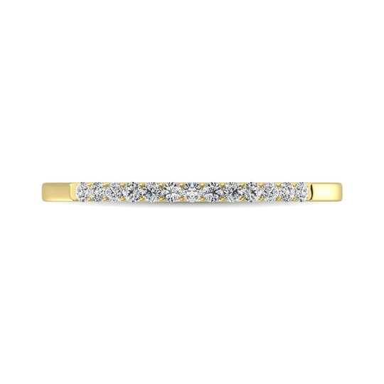 14K Yellow Gold 1/6 Carat Total Diamond Ladies' Machine Cut Band