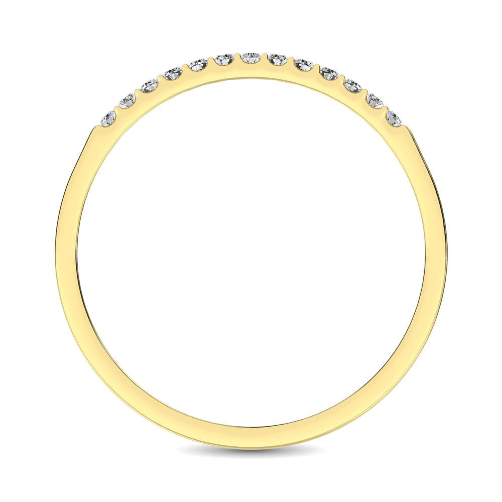 14K Yellow Gold 1/6 Carat Total Diamond Ladies' Machine Cut Band