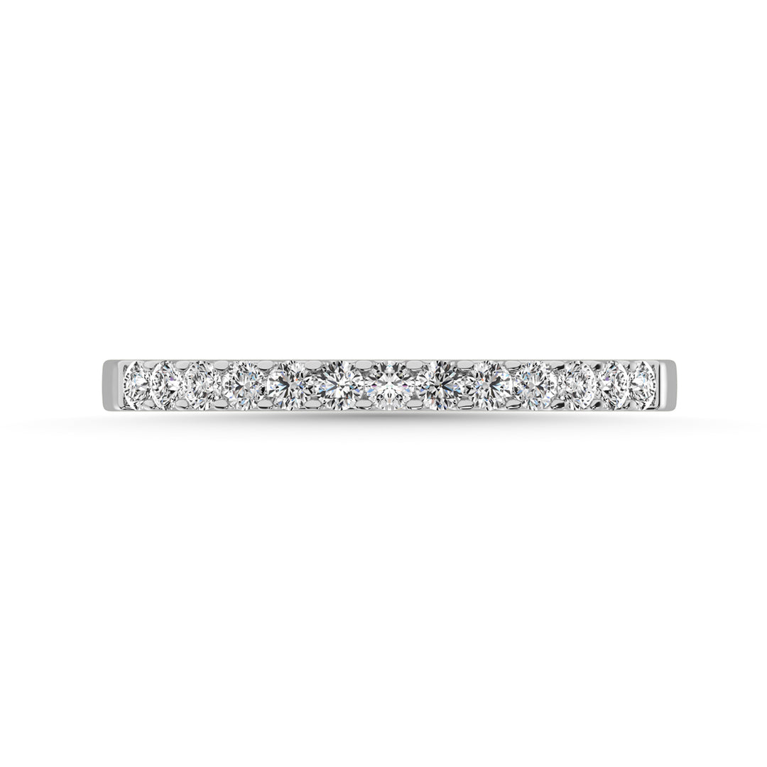 Diamante 1/5 Ct.Tw. Alianza de boda para mujer en oro blanco de 10 quilates
