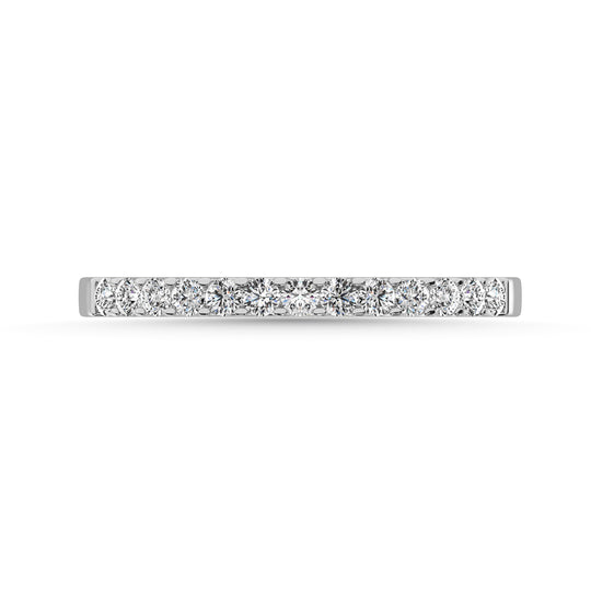 Diamante 1/5 Ct.Tw. Alianza de boda para mujer en oro blanco de 10 quilates