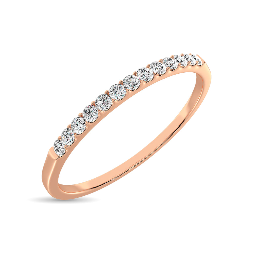 1/3 Ct. Diamond Tw. Women's Machine Cut Band in 14K Rose Gold