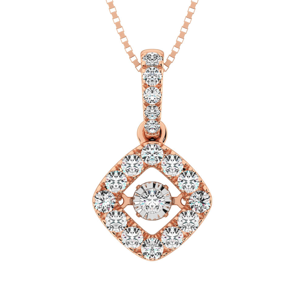 3/8 Ct. Tw. Diamond Brilliant Fashion Pendant in 14k Rose Gold