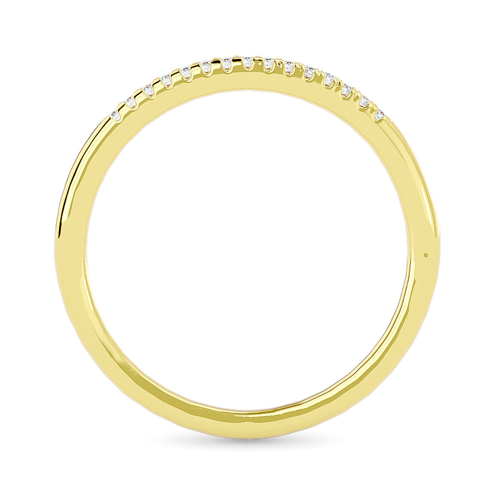 Alianza de Boda con Diamantes de 1/20 qt en Oro Amarillo de 10k