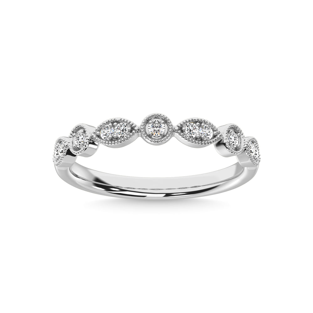 1/10 ct Diamond Stackable Wedding Band in 10k White Gold
