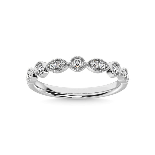 1/10 ct Diamond Stackable Wedding Band in 10k White Gold
