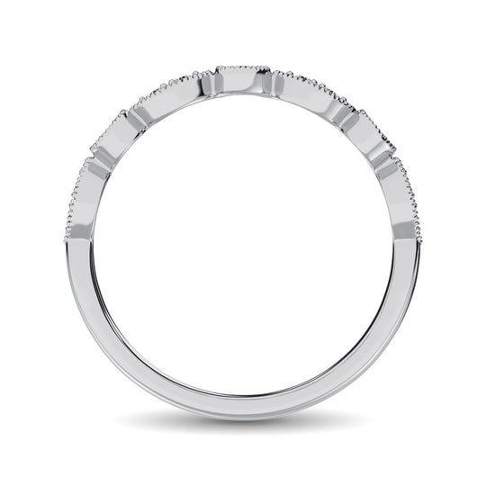 1/10 ct Diamond Stackable Wedding Band in 10k White Gold