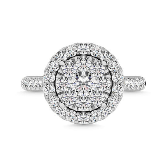 Diamante 3/4 Ct.Tw. Anillo de compromiso en oro blanco de 14 k