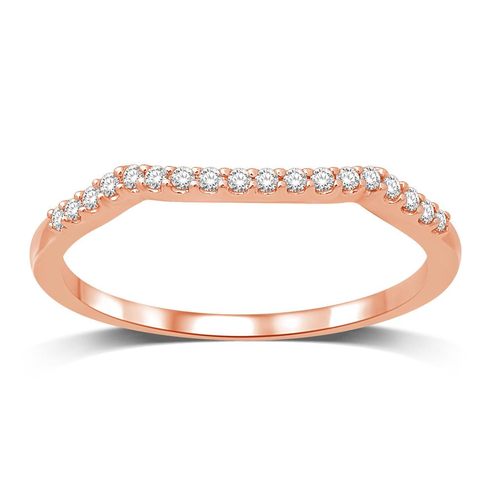 Oro de dos tonos de 14 quilates, 1/4 qt.Tw. Anillo de compromiso de diamantes