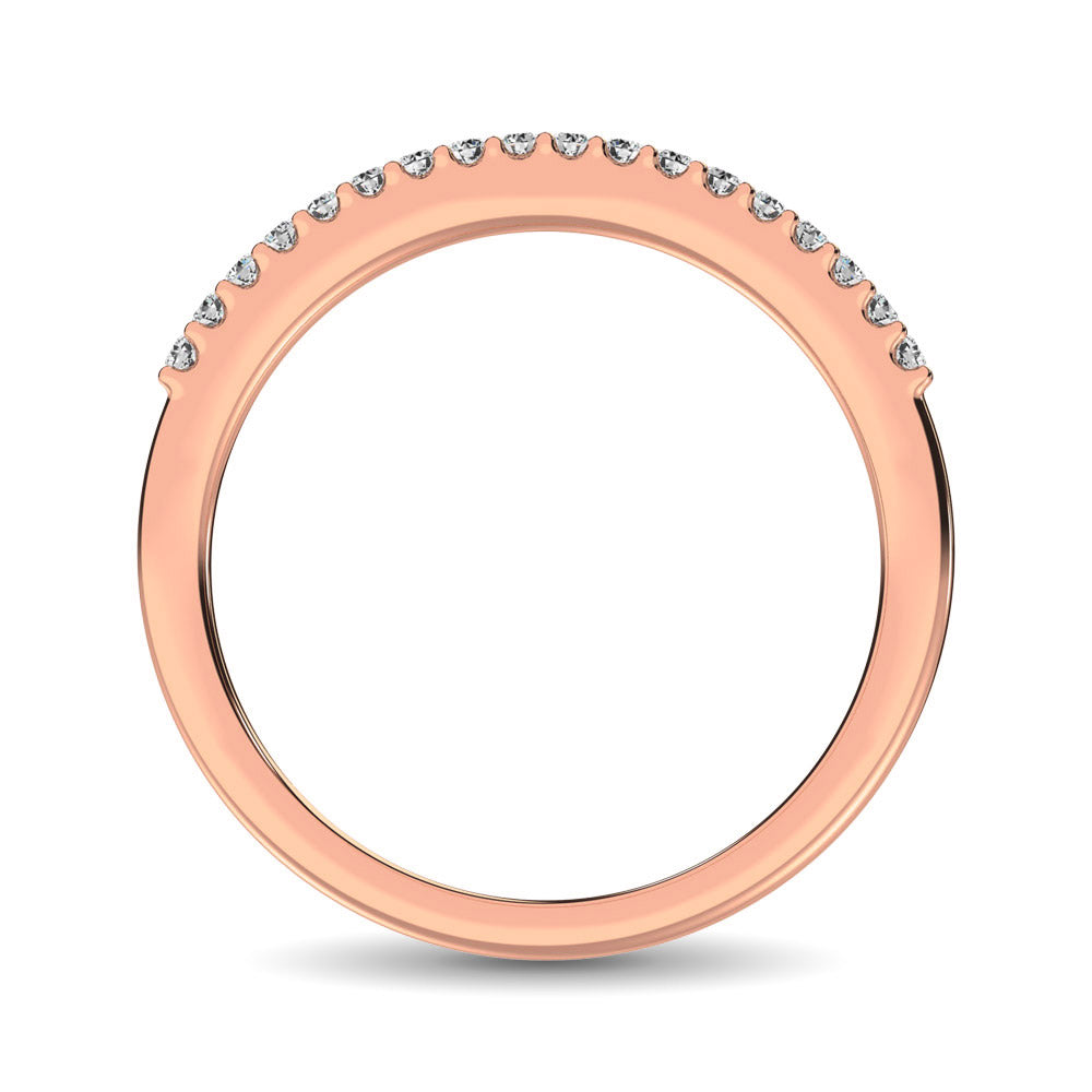 1/10 Carat Diamond Wedding Ring in 10k Rose Gold