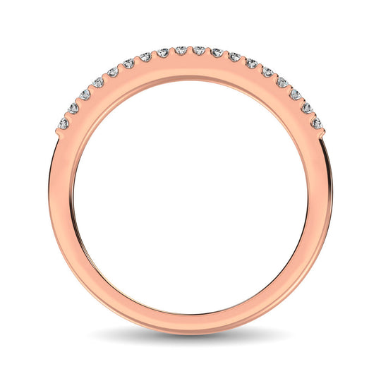 1/10 Carat Diamond Wedding Ring in 10k Rose Gold