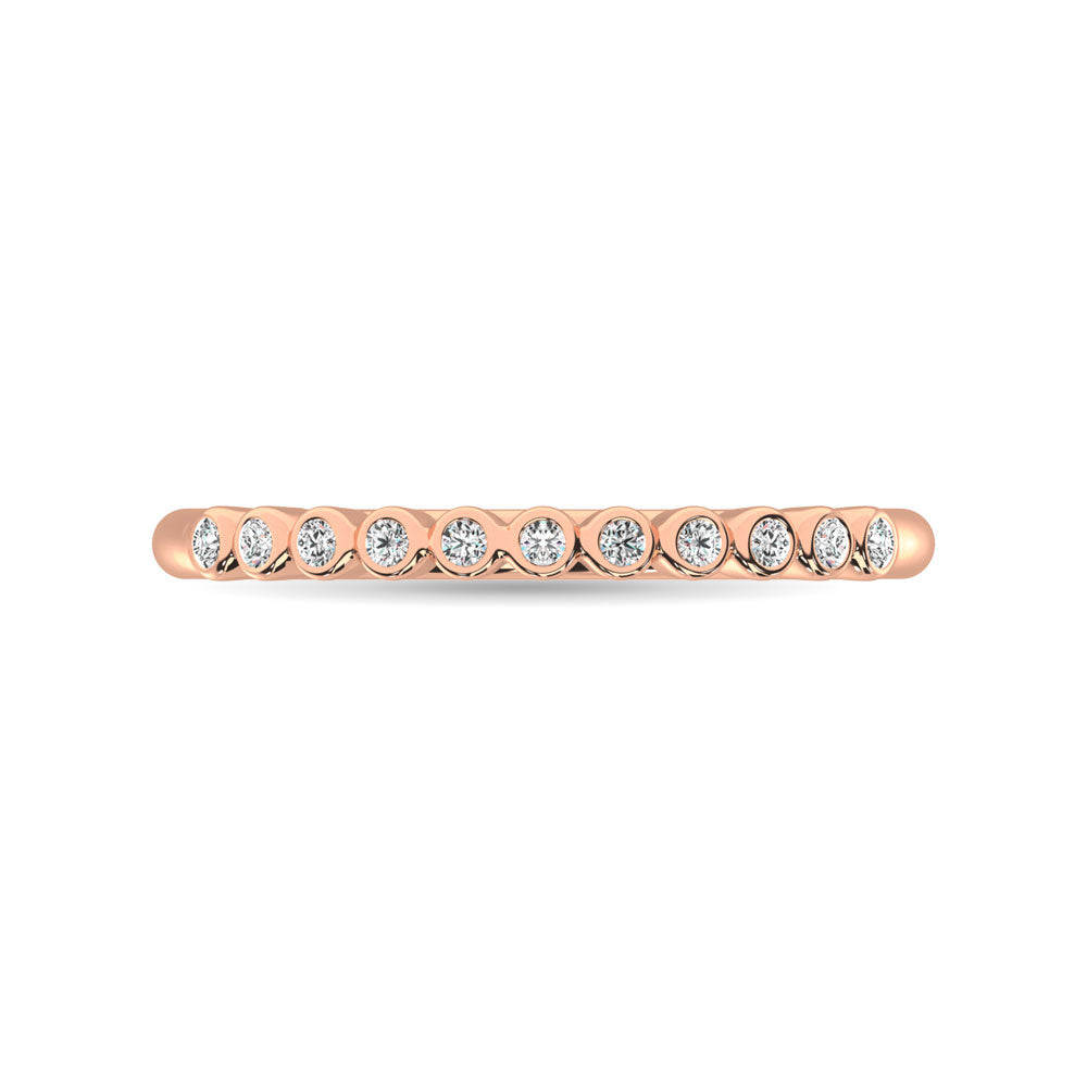 1/20 Ct. Tw. Diamond Stackable Ring in 10K Rose Gold