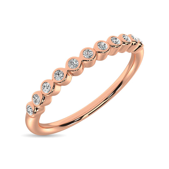 Diamante 1/20 Ct.Tw. Anillo apilable en oro rosa de 10 quilates