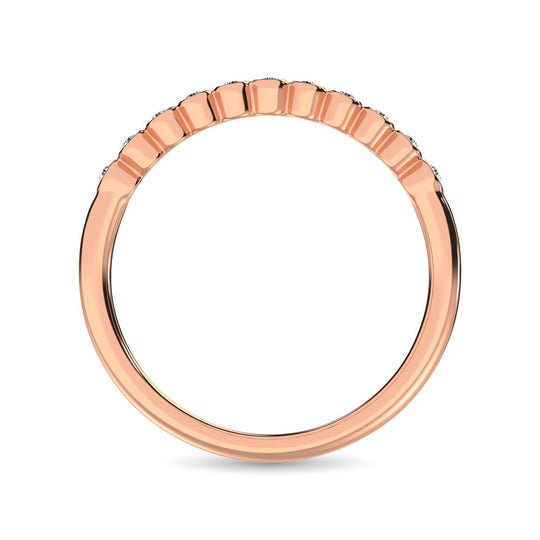 Diamante 1/20 Ct.Tw. Anillo apilable en oro rosa de 10 quilates