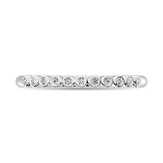 Diamante 1/20 Ct.Tw. Banda apilable en oro blanco de 10 quilates