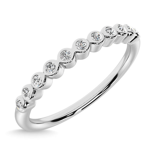 Diamante 1/20 Ct.Tw. Banda apilable en oro blanco de 10 quilates