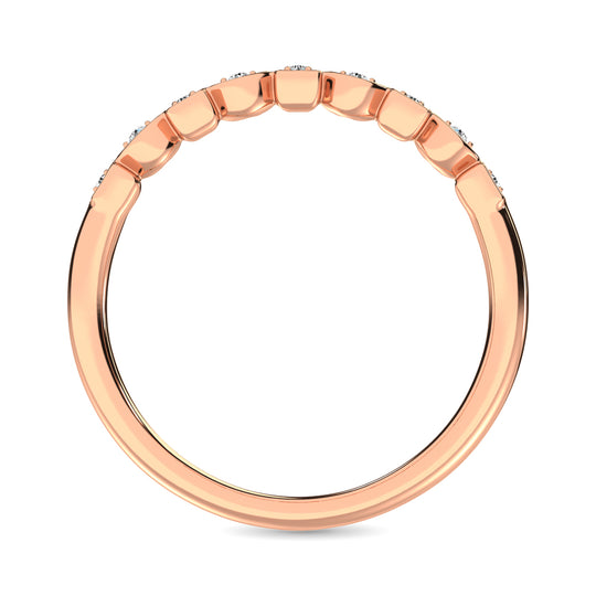 Diamante 1/20 Ct.Tw. Banda apilable en oro rosa de 10 quilates