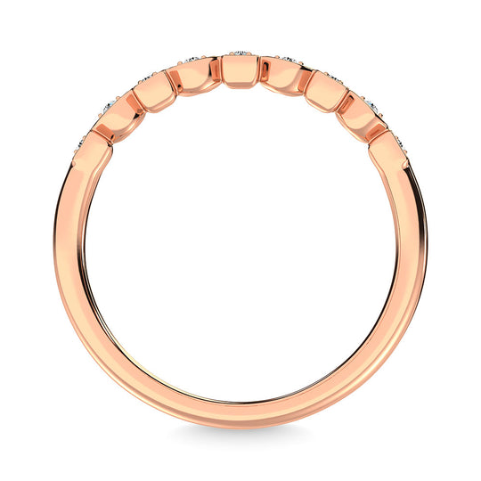 Diamante 1/20 Ct.Tw. Banda apilable en oro rosa de 10 quilates