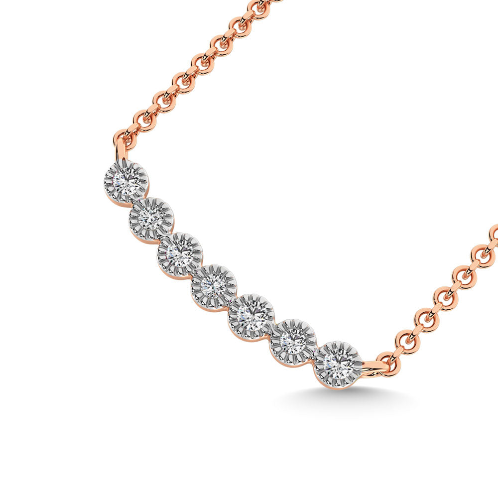1/10 Ct. Tw. Diamond Fashion Necklace in 10K Rose Gold