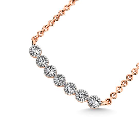 1/10 Ct. Tw. Diamond Fashion Necklace in 10K Rose Gold