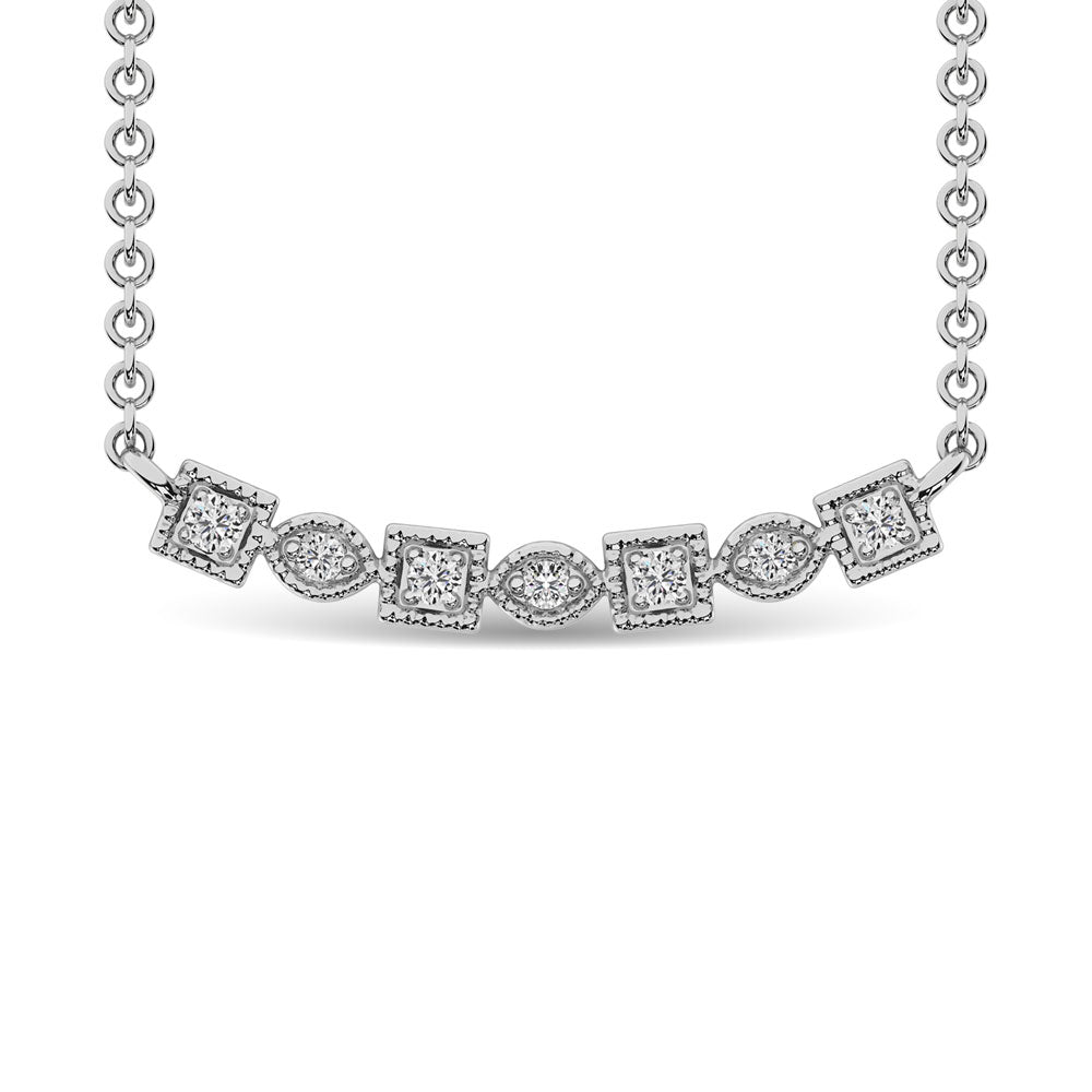 1/10 Ct. Tw. Diamond Fashion Necklace in 10K White Gold