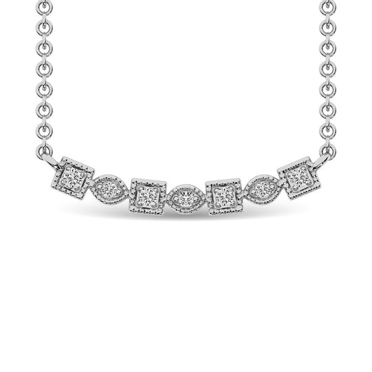 1/10 Ct. Tw. Diamond Fashion Necklace in 10K White Gold