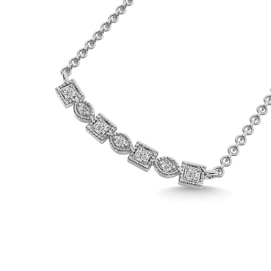 1/10 Ct. Tw. Diamond Fashion Necklace in 10K White Gold
