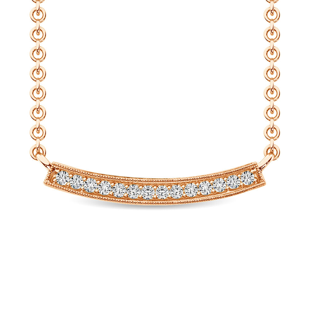 1/10 Ct. Tw. Diamond Fashion Necklace in 10K Rose Gold