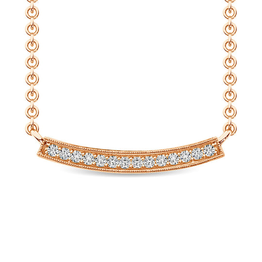 1/10 Ct. Tw. Diamond Fashion Necklace in 10K Rose Gold