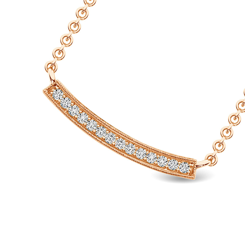 1/10 Ct. Tw. Diamond Fashion Necklace in 10K Rose Gold