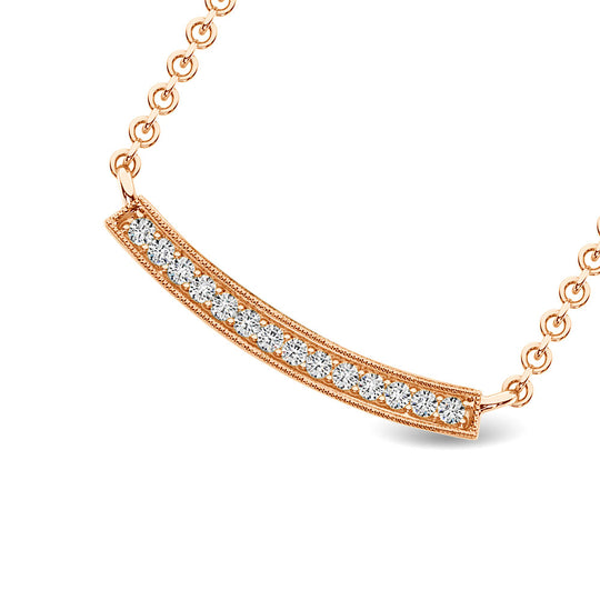 1/10 Ct. Tw. Diamond Fashion Necklace in 10K Rose Gold