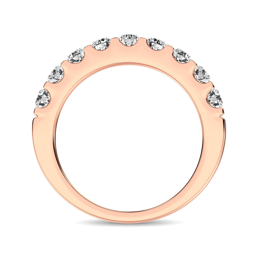3/4 ct. 14K Rose Gold Diamond 9th Stone Anniversary Band
